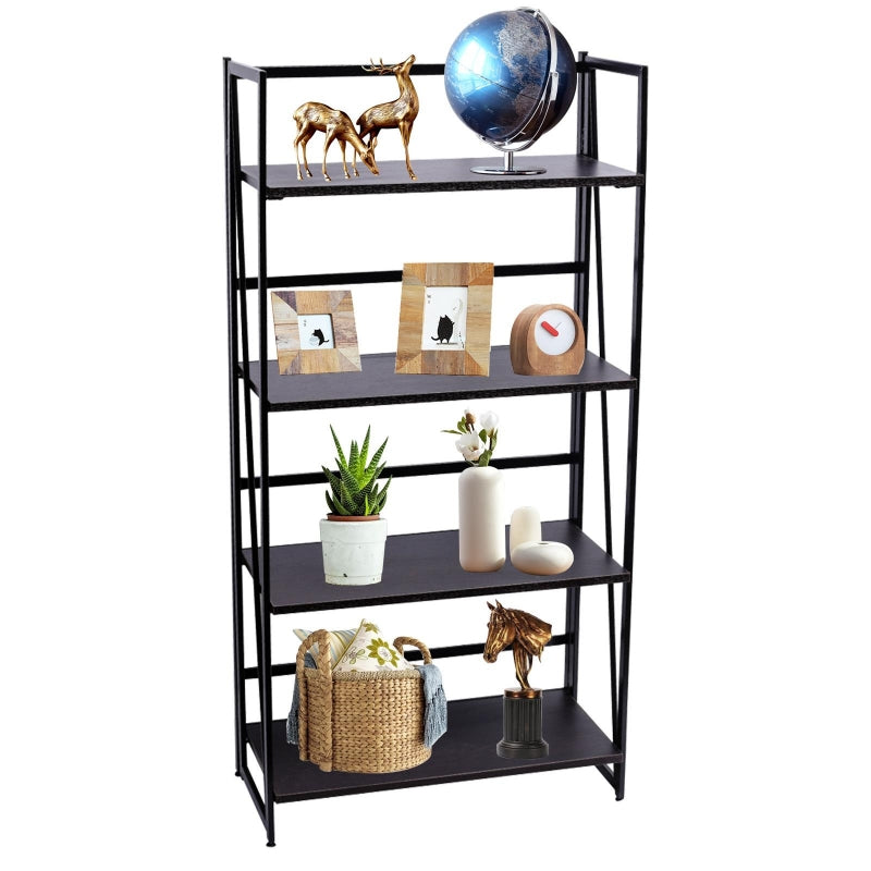 Winado Wood 4-Tier Bookcase and Bookshelf Shelving Rack Unit