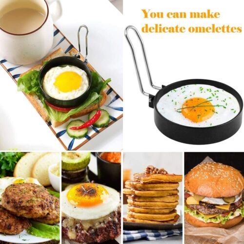 4PCS Stainless Steel Fried Egg Rings Non-Stick Frying Pan Cooking Shaper Mould